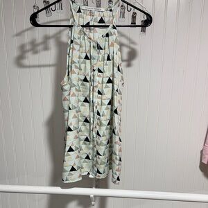 Collective Concepts Mint Geometric Triangle Print Tank